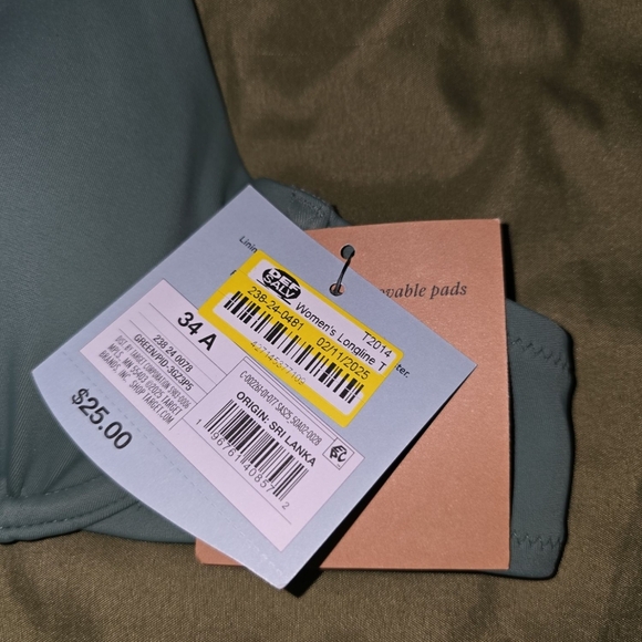 Womens Shade And Shore, Size 34A Seafoam Green Bikini Top, NWT!!! - Picture 3 of 3